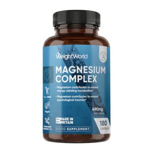 Magnesium Glycinate 4-in-1 Complex - 400mg Elemental Magnesium - 180 Vegan Capsules (3 Months Supply) - 1700mg as Citrate, Bisglycinate, Taurate & Malate - Added 90mg Leucine - Made in The UK