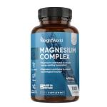 Magnesium Glycinate 4-in-1 Complex - 400mg Elemental Magnesium - 180 Vegan Capsules (3 Months Supply) - 1700mg as Citrate, Bisglycinate, Taurate & Malate - Added 90mg Leucine - Made in The UK