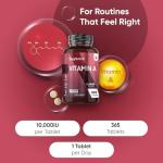 Vitamin A Tablets 10,000IU - 365 Tablets (1 Year Supply) - VIT A as Retinyl Acetate - Easy to Swallow, Gluten-Free, Non-GMO & Vegan-Friendly - Vitamin A Supplement for Men & Women - Made in The UK