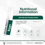 BetterYou Iron Supplement, High Strength Iron 10 Liquid Oral Spray for Men and Women, Fast-Acting to Support Energy & Immune System, Gentle on Stomach, Natural Pomegranate Flavor, 25ml