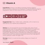 Vitamin A Tablets 10,000IU - 365 Tablets (1 Year Supply) - VIT A as Retinyl Acetate - Easy to Swallow, Gluten-Free, Non-GMO & Vegan-Friendly - Vitamin A Supplement for Men & Women - Made in The UK