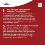 Nutravita Vitamin B Complex High Potency - 1 Full Year Supply - 8 Vitamins B1-B2-B3-B5-B6-B12, Biotin, Folic Acid & VIT D3 in 1 High Strength Micro Tablet - Reduction of Tiredness - Made in The UK