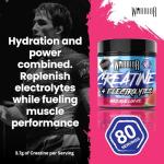 Warrior Creatine Monohydrate Powder + Electrolytes Powder 360g (80 Servings) – Performance, Hydration, Pre & Post Workout for Men & Women – Micronized Creatine + Electrolyte Supplement, Watermelon Ice