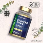 Odourless Garlic Capsules 45,000mg | 180 Softgels | High Strength Deodorised Garlic Oil Extract | by Horbaach