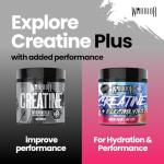 Warrior Creatine Monohydrate Powder + Electrolytes Powder 360g (80 Servings) – Performance, Hydration, Pre & Post Workout for Men & Women – Micronized Creatine + Electrolyte Supplement, Watermelon Ice