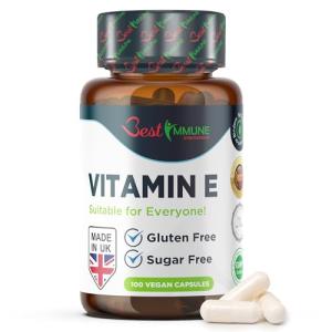 Best Immune, 100% Vitamin E 500iu Improved Formula 100 Vegan Capsules Highest bioavailability