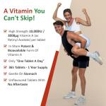 Nutriodol Vitamin A 10,000IU | 365 Easy to Swallow Tablets | High Strength | for Normal Skin, Eyes & Immune System | Clean Formula by Nutriodol.