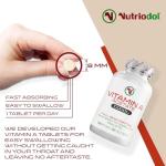 Nutriodol Vitamin A 10,000IU | 365 Easy to Swallow Tablets | High Strength | for Normal Skin, Eyes & Immune System | Clean Formula by Nutriodol.