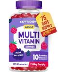Multivitamin Gummies for Adults – 150 Gummies - 2.5 Month Supply - Advanced 10 Essential Vitamin Complex - Immune & Energy Support - Chewable Multivitamins for Men & Women - Mixed Berry Jam Flavour