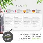 Premium Garlic Capsules - Odourless High Strength 15,000mg - 180 Soft Gel Capsules of Deodourised Cold Pressed Garlic Oil from Allium Sativum – 6 Month Supply - Made in The UK by Nutravita