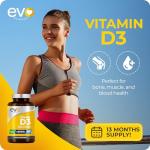 Vitamin D 4000IU High Strength Supplement | 400 Vitamin D3 Tablets - 13 Months' Supply | VIT D3 | One-a-Day | High Absorption Cholecalciferol | Made in UK