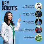 Nuke Nutrition COQ10 Supplement 100mg | 60 Co Enzyme CQ10 High Strength Capsules | Powerful Antioxidant for Heart and Cardiovascular Health | Co Enzyme Q 10 High Absorption | Vegetarian Friendly