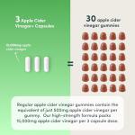 Apple Cider Vinegar Capsules 15,000mg with Mother & 30% Acetic Acid - Enhanced with Chromium & Cayenne Pepper - 90 Vegan Capsules (Not Apple Cider Vinegar Gummies or Liquid), Teeth Friendly - UK Made