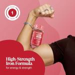 Iron Gummies with Vitamin C - 1-Month Supply - 20mg High Strength Alternative to Iron Tablets & Drops - Supplements for Women & Men - Immune System & Energy Booster - Novomins