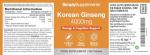 Korean Ginseng 4000mg | Supports Mental & Physical Wellbeing | with Vitamin B6 & Zinc | Contributes to Immune Function | 180 Tablets = 3-Months Supply | GMP Certified & UK Made