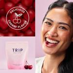 TRIP Ashwagandha Gummies, Cherry, High Strength, 9,000MG KSM-66 Ashwagandha per Pack (60 Gummies), with Vitamin B6, B12 & D2 – Vegan