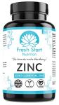 Zinc Tablets 25mg – Zinc Tablets High Strength for Maintenance of Normal Immune System, Hair, Skin, Nails & Bones Zinc Supplements - 180 Vegan Tablets – Made in The UK by Fresh Start Nutrition