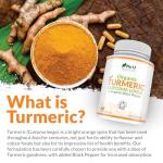 Organic Turmeric Curcumin and Black Pepper 600mg - 365 Vegan Capsules - 1 Year Supply - Soil Association Certified - High Strength Tumeric Supplement - Made in The UK - Nu U Nutrition
