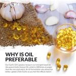 Garlic Capsules 25,000 mg - 240 Softgel Capsules - 8 Month Supply - High Strength Garlic Supplement - Extract from Allium Sativum - 1.5 mg of Allicin - Made in The UK - Nu U Nutrition