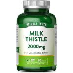 Milk Thistle High Strength Tablets 2000mg | 40:1 Seed Extract Supplement | 2 Months Supply | Silybum Marianum | 60 Vegan Tablets | Nature's Truth