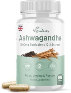 Ashwagandha High Strength 1000mg, Cortisol Reducing Supplements, Organic Ashwagandha Capsules with Black Pepper to Reduce Stress Hormones and Fatigue. Ashwagandha Supplements. Ashwaganda Tablets