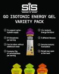 Science In Sport GO Isotonic Energy Gels, Running Gels with 22g Carbohydrates, Low Sugar, Variety Pack of Assorted Flavours, 60ml Per Serving (15 Pack)