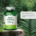 Milk Thistle High Strength Tablets 2000mg | 40:1 Seed Extract Supplement | 2 Months Supply | Silybum Marianum | 60 Vegan Tablets | Nature's Truth