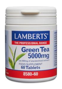 Lamberts Green Tea Extract 5000mg – High Strength Antioxidant – 60 Vegan Tablets