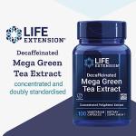 Life Extension, Mega Green Tea Extract, 725mg, Decaffeinated, 100 Vegan Capsules, Lab-Tested, Vegetarian, Gluten-Free, Soy-Free, Non-GMO