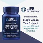 Life Extension, Mega Green Tea Extract, 725mg, Decaffeinated, 100 Vegan Capsules, Lab-Tested, Vegetarian, Gluten-Free, Soy-Free, Non-GMO