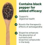Ashwagandha High Strength 1000mg, Cortisol Reducing Supplements, Organic Ashwagandha Capsules with Black Pepper to Reduce Stress Hormones and Fatigue. Ashwagandha Supplements. Ashwaganda Tablets