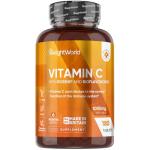 Vitamin C Tablets 1000mg - 180 Tablets - 6 Months Supply - Added Rosehips & Bioflavonoids - Vegan, Gluten-Free & Lactose-Free - VIT C Supplement (As L-Ascorbic Acid) - 1 per Day - Made in The UK