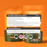 Korean Ginseng Max 3125mg 120 Tablets | High Strength Panax Red Ginseng | Cognitive Health & Endurance | GMP Approved | Vegan Letterbox Friendly | MOBU UK