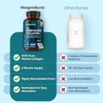 Pure Marine Collagen Supplements for Women & Men - 120 Capsules - 1200mg Per Serving - 2 Months Supply- Highly Bioavailable Type 1 & 3 Hydrolysed Fish Collagen Peptides