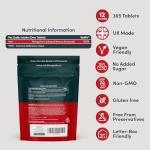 Iron Tablets High Strength 14mg - 365 Tablets, 12 Months Supply - Vegan Iron Supplements for Women and Men - Ferrous Fumarate, Reduces Tiredness and Fatigue - UK Made Vitamin