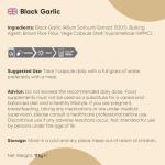 WeightWorld Black Garlic Capsules 15000mg | 6 Months Supply | 180 Capsules | Highly Concentrated Black Garlic Extract (100:1) | 1 per Day | Vegan, Non-GMO & Magnesium Stearate-Free | Made in The UK
