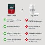 Iron Tablets High Strength 14mg - 365 Tablets, 12 Months Supply - Vegan Iron Supplements for Women and Men - Ferrous Fumarate, Reduces Tiredness and Fatigue - UK Made Vitamin