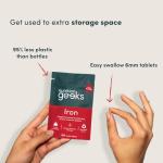 Iron Tablets High Strength 14mg - 365 Tablets, 12 Months Supply - Vegan Iron Supplements for Women and Men - Ferrous Fumarate, Reduces Tiredness and Fatigue - UK Made Vitamin