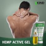 5kind Hemp Active Gel 100ml - High Strength Formula - Natural Hemp Massage Gel for Back, Muscles, Feet, Knees, Neck & Shoulders - Muscle Rub Rich in Natural Extracts