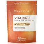 Vitamin E Capsules 400iu | 60 Count | Vitamin E as DL-Alpha Tocopheryl Acetate | No Artificial Preservatives | by Carlyle