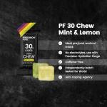 Precision Fuel PF30 Energy Chews - Carb, Lightweight Snack for Endurance Sports, 30g Carbs per Serving, Ideal for Running & Cycling, No Artificial Ingredients - Mint & Lemon Flavour (4 x 34g Chews)