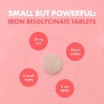 Gentle Iron Tablets - Iron Bisglycinate 28 mg, 6 Month’s Supply - 360 High Strength Tablets - Supplement Suitable for Vegans - Best Immune System Booster for Women & Men - Made in UK