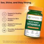 Pure Nutrition Plant-Based Vitamin A Beta Carotene, 4934iu, Skin, Eye and Immune Health Support | Non GMO