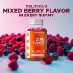 Vitamatic Zinc 50mg Gummies - 60 Vegan Gummies - Gluten Free - Healthy Immune Support for Adults, Men, Women