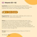 WeightWorld Vitamin D3 4000IU & K2 125μg (MK7) | 365 VIT D Tablets | 1 Year Supply | Easy to Swallow VIT D (6mm in Size) | 1 per Day | Cholecalciferol Form | Vitamin D3 K2 Supplements