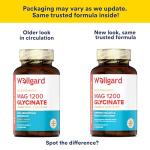 Pure Magnesium Glycinate by Wellgard - Not Mixed with Citrate or Malate, High-Strength Magnesium Supplement, Mag 1200, Vegan, High Absorption Bisglycinate, 240mg Elemental Magnesium, Made in UK