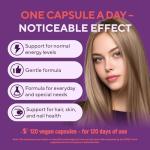 Iron Bisglycinate 30 mg – High Dose & Well Tolerated – High Absorption Iron Supplement – 120 Vegan Capsules – EU Lab Tested (1 Pack)