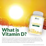 Vitamin D 1000IU - 365 Softgels Capsules - 1 a Day - 1 Year Supply - High Strength Vitamin D Supplement - Cholecalciferol VIT D3 - Made in The UK - Nu U Nutrition