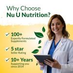 Vitamin D 1000IU - 365 Softgels Capsules - 1 a Day - 1 Year Supply - High Strength Vitamin D Supplement - Cholecalciferol VIT D3 - Made in The UK - Nu U Nutrition