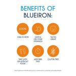 Blueiron Liquid Iron Supplement with Nordic Blueberries + Vitamin C, Vitamin B12, Folic Acid, Biotin and Zinc | 250ml | Suitable for Vegans | Easily Absorbed and Gentle On The Stomach